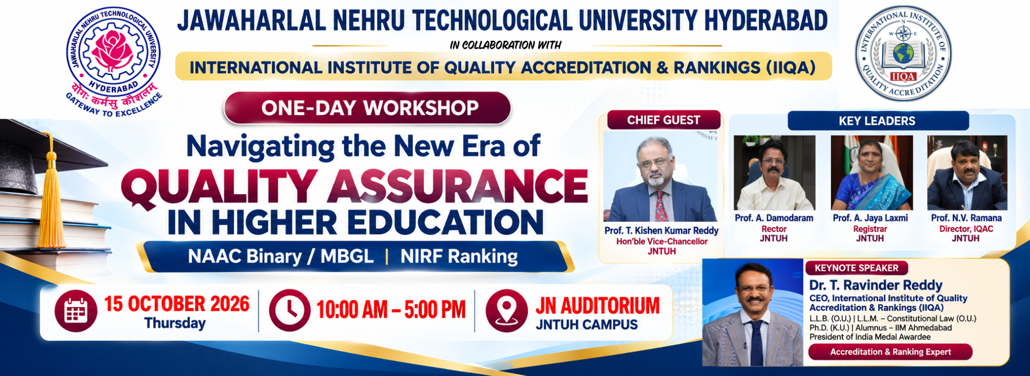 JNTUH and IIQA workshop on quality assurance in higher education — 15 October 2026